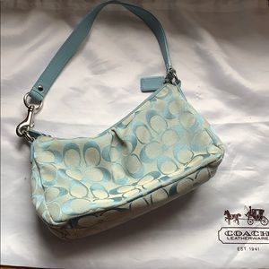 Baby Blue Coach Mini Shoulder Purse